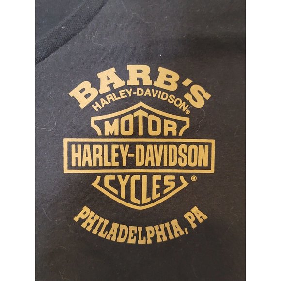 Harley Davidson Women's T-Shirt Black Philadelphia PA‎ Size Large on Hanes Tag - Picture 4 of 7